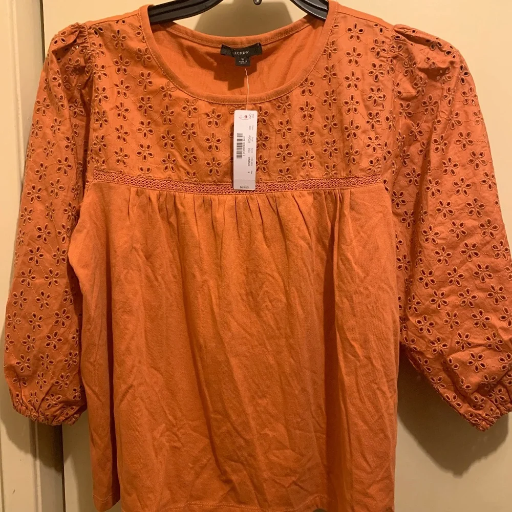 Sold NWT J CREW blouse eyelet - Picture 4 of 6